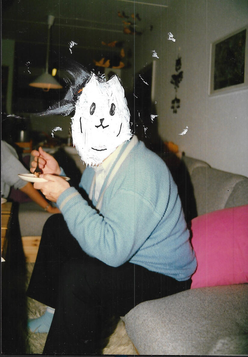 "club social" acrílico sobre fotografía